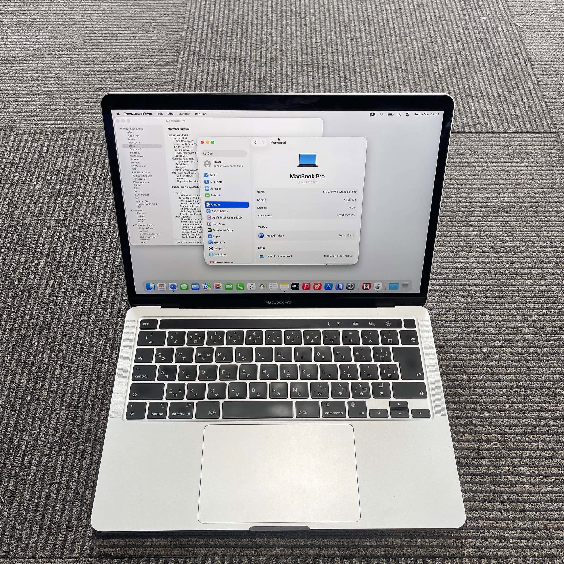 Macbook Pro 2022 13 inch Silver Chip Apple M2/16GB/512GB SSD